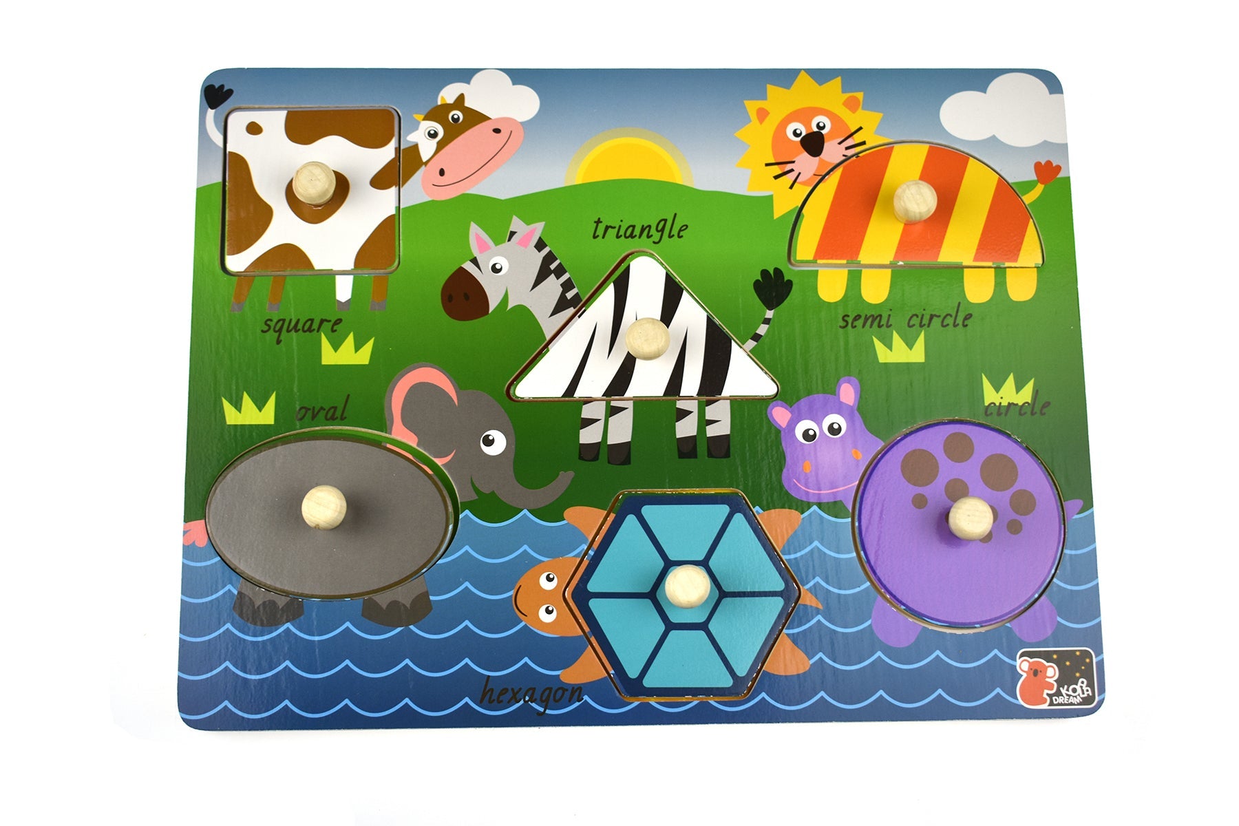 2 IN 1 ANIMAL SHAPE PEG PUZZLE - Bamboo Sprout